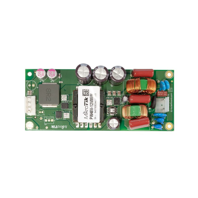 Mikrotik adaptador e inversor de corriente 85W verde Mikrotik adaptador e inversor de corriente de 48V a 12V con 85W de potencia, SKU PW48V-12V85W, color verde