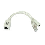 Mikrotik adaptador e inyector de PoE de 28 V modelo RBPOE, diseñado para proporcionar energía a través del cable Ethernet.