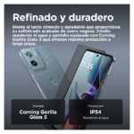 Smartphone Motorola moto e15 con pantalla de 6.67 pulgadas, Android 14 Go edition, doble SIM, 4G, USB Tipo C, 2 GB RAM, 64 GB almacenamiento, batería de 5200 mAh en color azul. SKU: PB6S0005PL