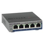 NETGEAR GS105E-200PES switch gestionado de nivel L2/L3 gris con conexión Gigabit Ethernet (10/100/1000), SKU GS105E-200PES
