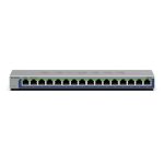 NETGEAR GS116 switch no administrado L2 con puertos Gigabit Ethernet 10/100/1000 en color negro. SKU: GS116-300EUS.