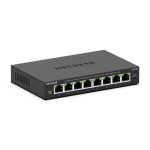 Imagen del switch NETGEAR GS308E Gestionado L2/L3 Gigabit Ethernet (10/100/1000) en color negro con SKU GS308E-400EUS