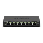 Imagen del switch NETGEAR GS308E Gestionado L2/L3 Gigabit Ethernet (10/100/1000) en color negro con SKU GS308E-400EUS
