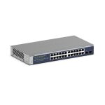 NETGEAR GS724Tv6 switch gestionado Gigabit Ethernet 10/100/1000 L2+ L3 en colores azul y gris, SKU GS724T-600EUS