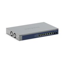 Imagen del NETGEAR XS508TM, un switch gestionado capa 2/3/4 en color gris con 8 puertos 10G, SKU XS508TM-100EUS.