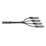 Imagen del cable de fibra óptica e InfiniBand de 1 metro, modelo OSFP 4xOSFP en color negro, de Nvidia. SKU: 980-9I75E-00N001