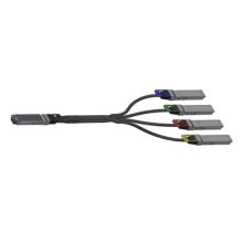 Imagen del cable de fibra óptica e InfiniBand de 1 metro, modelo OSFP 4xOSFP en color negro, de Nvidia. SKU: 980-9I75E-00N001