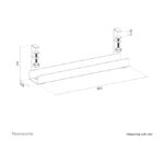 Imagen de la bandeja para cables Neomounts ADS07-121BL con montaje de abrazadera universal, SKU ADS07-121BL