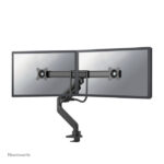 Brazo de monitor Neomounts DS75-450BL2 con resorte de gas, compatible con monitores de 17 a 32 pulgadas, con tecnología Topfix y tope a 180 grados. SKU: DS75-450BL2