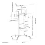 Neomounts FL50-550BL1 Carro para TV, compatible con pantallas de 37 a 70 pulgadas, modelo FL50-550BL1