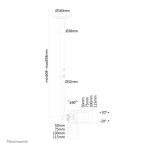 Neomounts soporte de techo modelo FPMA-C050BLACK para monitores y TVs de 10 a 30 pulgadas, altura ajustable de 60 a 85 cm