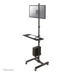 Neomounts FPMA-MOBILE1700, estación de trabajo móvil ajustable para pantallas planas de 10 a 32 pulgadas