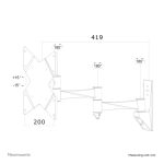 Soporte de pared Neomounts FPMA-W835 para monitor o TV de 10 a 40 pulgadas, con movimiento completo. SKU: FPMA-W835.