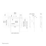 Neomounts soporte de pared ajustable para TV con inclinación modelo LED-VW2500BLACK1, negro