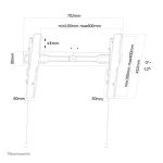 Neomounts LED-W650BLACK soporte de pared inclinable para televisores de 37 a 75 pulgadas, SKU LED-W650BLACK