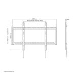 Soporte de pared Neomounts para TV de 60 a 100 pulgadas, modelo fijo, con SKU LFD-W1000