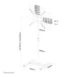 Soporte de suelo Neomounts NS-FS100BLACK para televisores de 10 a 55 pulgadas, ajustable en altura