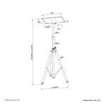 Soporte de suelo para televisores Neomounts NS-FS200BLACK, compatible con pantallas de 10 a 32 pulgadas, ajustable en altura, SKU NS-FS200BLACK