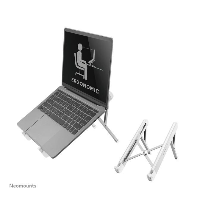 Neomounts Soporte Plegable para Portátil 11-17 pulgadas Compacto Soporte plegable y compacto para portátil Neomounts NSLS010, compatible con dispositivos de 11 a 17 pulgadas