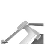 Neomounts soporte plegable y compacto para portátiles de 10 a 17 pulgadas, SKU NSLS085SILVER, ideal para ahorrar espacio y mejorar la ergonomía