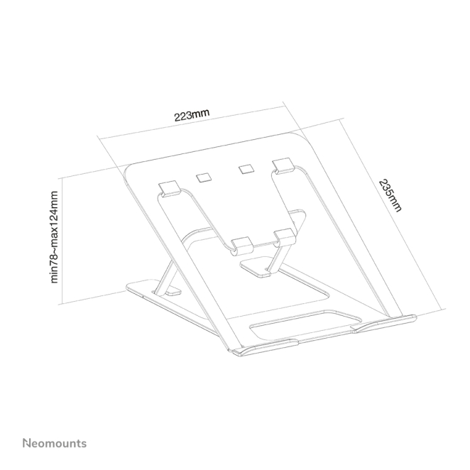 Neomounts NSLS085SILVER Soporte para portátil 10-17″ - plegable - compacto - universal 4 Usuarios del soporte portátil Neomounts NSLS085SILVER en contexto