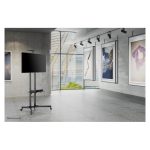 Carro para TV de 32 a 70 pulgadas Neomounts, modelo PLASMA-M1700E, con ajuste de altura y ruedas para movilidad.