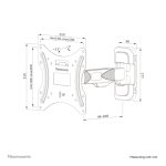 Soporte de pared Neomounts WL40-540BL12 para TV de 32 a 55 pulgadas con movimiento completo y fácil montaje