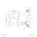 Neomounts Soporte de Pared para TV de 32 a 55 pulgadas, movimiento completo y fácil montaje, SKU WL40-550BL12