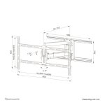 Neomounts WL40-550BL18 Soporte de pared para TV de 43-75 pulgadas con movimiento completo y fácil montaje