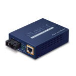 convertidor de medio PLANET FTP-802S15 de 100 Mbit/s en modo monomodo con longitud de onda de 1310 nm color azul