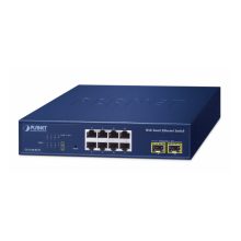 PLANET 8-Port 10/100/1000T + 2-Port Gestionado L2 Gigabit Ethernet, color azul, SKU: GS-2210-8T2S
