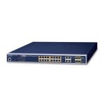 PLANET GS-4210-16P4C switch gestionado L2/L4 Gigabit Ethernet 10/100/1000 con PoE, 1U azul