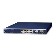 PLANET GS-4210-16P4C switch gestionado L2/L4 Gigabit Ethernet 10/100/1000 con PoE, 1U azul