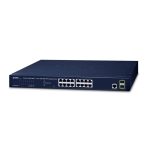 PLANET GS-4210-16T2S switch gestionado L2/L4 con 16 puertos Gigabit Ethernet (10/100/1000) de 1U en color azul, SKU GS-4210-16T2S
