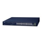 PLANET GS-4210-24T2S, switch gestionado L2 con 24 puertos Gigabit Ethernet 10/100/1000, formato 1U en color azul, SKU GS-4210-24T2S