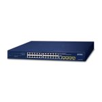 Switch gestionado PLANET IPv4/IPv6, 24 puertos L2/L4 Gigabit Ethernet 10/100/1000, SKU GS-4210-24T4SR, color azul
