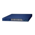 PLANET GS-4210-24UP4X switch gestionado L2/L4 Gigabit Ethernet (10/100/1000) con PoE en color azul, SKU GS-4210-24UP4X