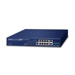 PLANET GS-5220-8UP2T2X, switch gestionado L3 Gigabit Ethernet (10/100/1000) con Energía sobre Ethernet (PoE), montable en rack 1U, color azul.