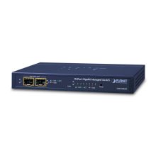 Switch gestionado PLANET GSD-1002M L2/L4 Gigabit Ethernet con soporte PoE, color azul y 10/100/1000 Mbps
