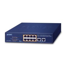 Switch no administrado PLANET GSD-1008HP de Gigabit Ethernet (10/100/1000) con soporte PoE, tamaño 1U, color azul