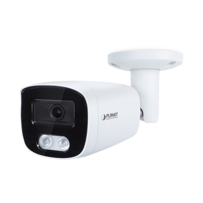 PLANET H.265 Cámara de seguridad Bala 4 Mega-píxeles IR Smart Cámara de seguridad IP PLANET H.265 de 4 Mega-píxeles con tecnología Smart IR para interior y exterior, SKU ICA-3480