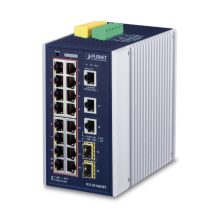 Switch gestionado PLANET IGS-20160HPT, L2/L3, Gigabit Ethernet, 10/100/1000, PoE, en color azul y blanco, SKU IGS-20160HPT