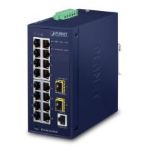 Switch gestionado PLANET IGS-4215-16T2S L2/L4 Gigabit Ethernet azul, 10/100/1000 Mbps, SKU IGS-4215-16T2S