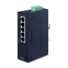 Switch No Administrado PLANET IGS-501T Gigabit Ethernet de 5 puertos en color azul. SKU: IGS-501T.