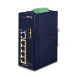 Switch no administrado PLANET IGS-504HPT con Ethernet Gigabit y soporte PoE, color azul. SKU: IGS-504HPT