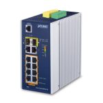 PLANET IGS-5225-8P2T2S switch gestionado L2+ Gigabit Ethernet 10/100/1000 con PoE en colores azul y blanco SKU: IGS-5225-8P2T2S