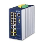 PLANET IP30 Industrial L2+/L4 8-Port Gestionado L2+ Gigabit Ethernet (10/100/1000) Aluminio Azul, SKU IGS-5225-8P2T4S