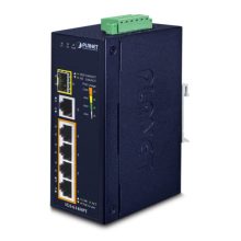 Switch PLANET IGS-614HPT, no administrado, Gigabit Ethernet (10/100/1000), con tecnología PoE, color azul, SKU IGS-614HPT.