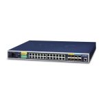 Imagen del switch gestionado PLANET IGS-6325-20T4C4X con L3 Gigabit Ethernet, 1U y 20 puertos, modelo azul
