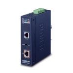 Switch PLANET IPOE-171-60W Gigabit Ethernet, soporte PoE de 60W, en color azul. SKU: IPOE-171-60W